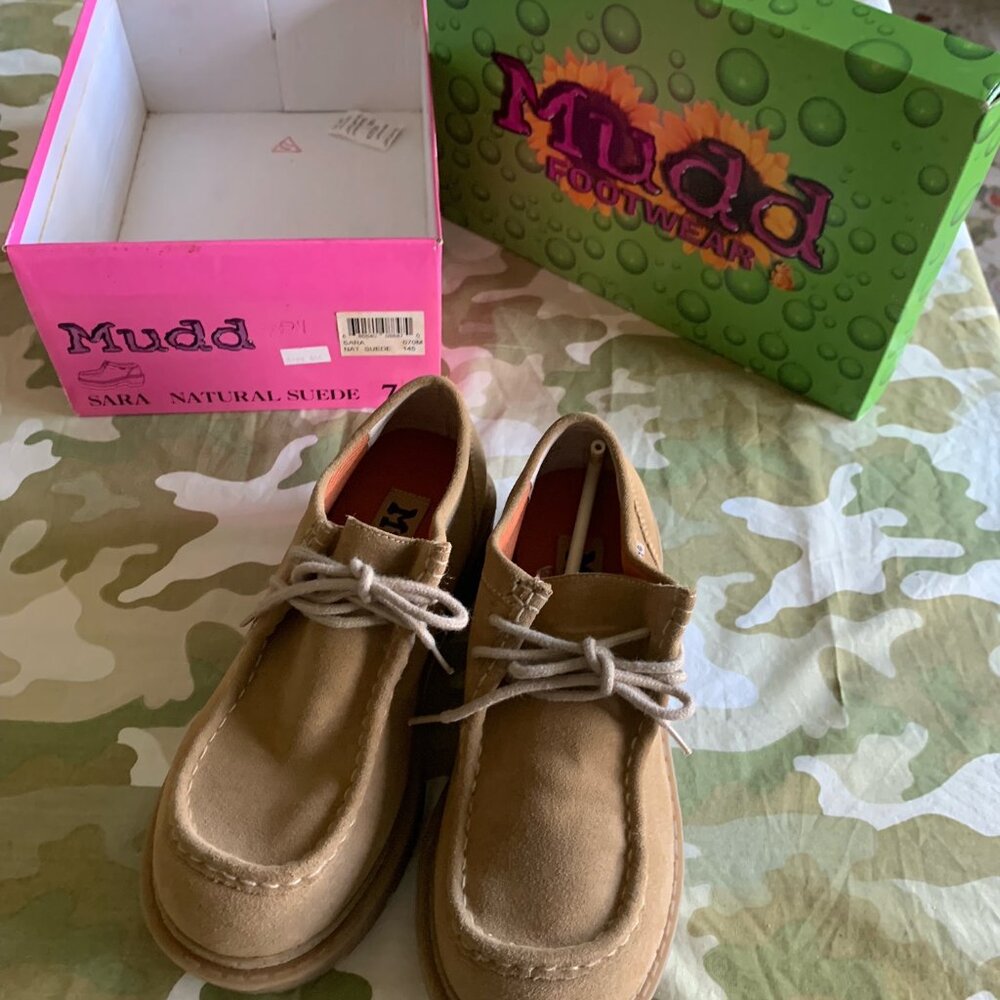 Mudd - SARA - NATURAL SUEDE - Chunky Shoe - SIZE 7M - Picture 10 of 11
